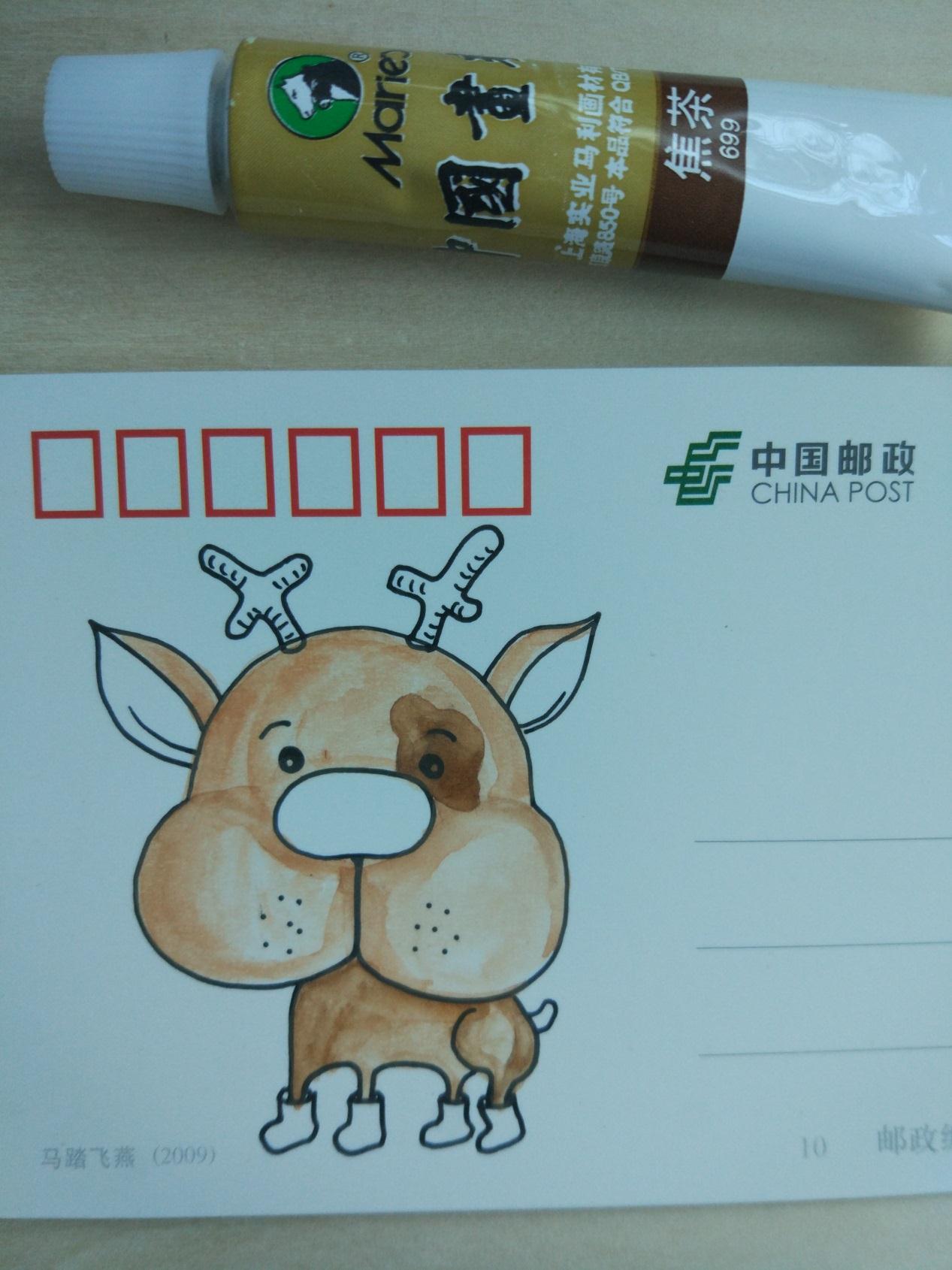 用铅笔起稿的原创DIY手绘作品 可爱的小鹿制作教程