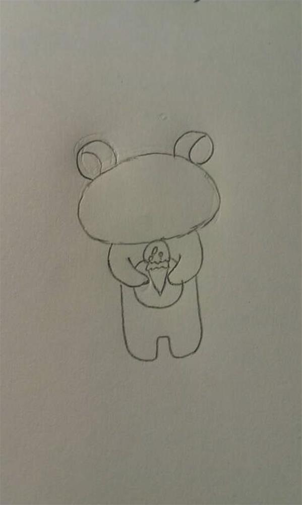 教你画可爱的小熊手绘画 可爱的小动物手绘画步骤图