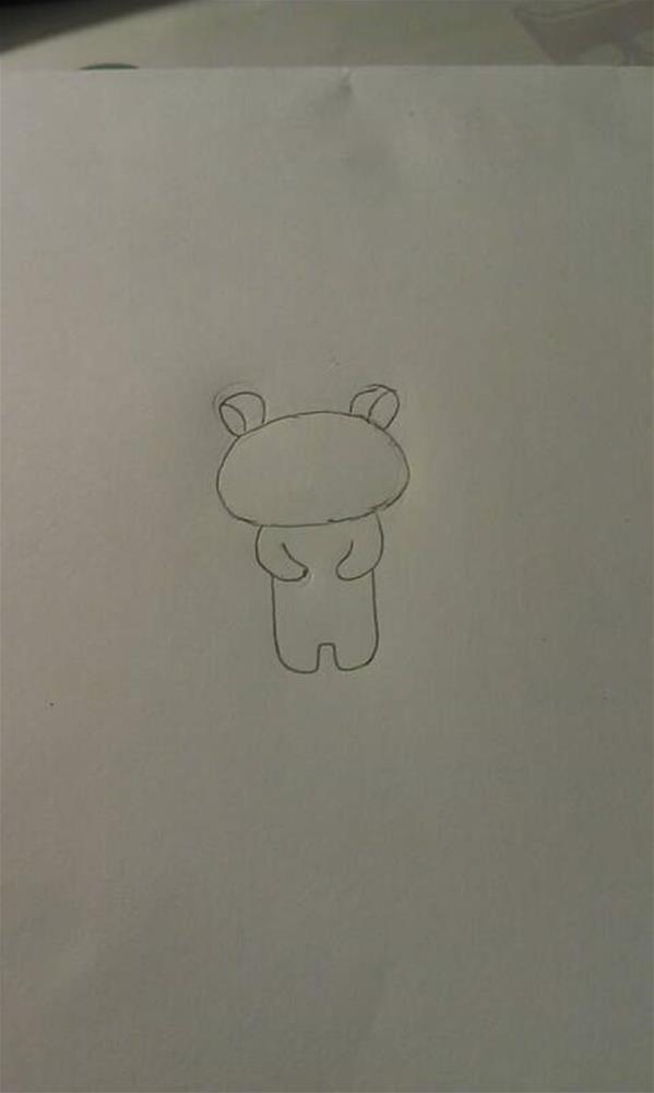 教你画可爱的小熊手绘画 可爱的小动物手绘画步骤图