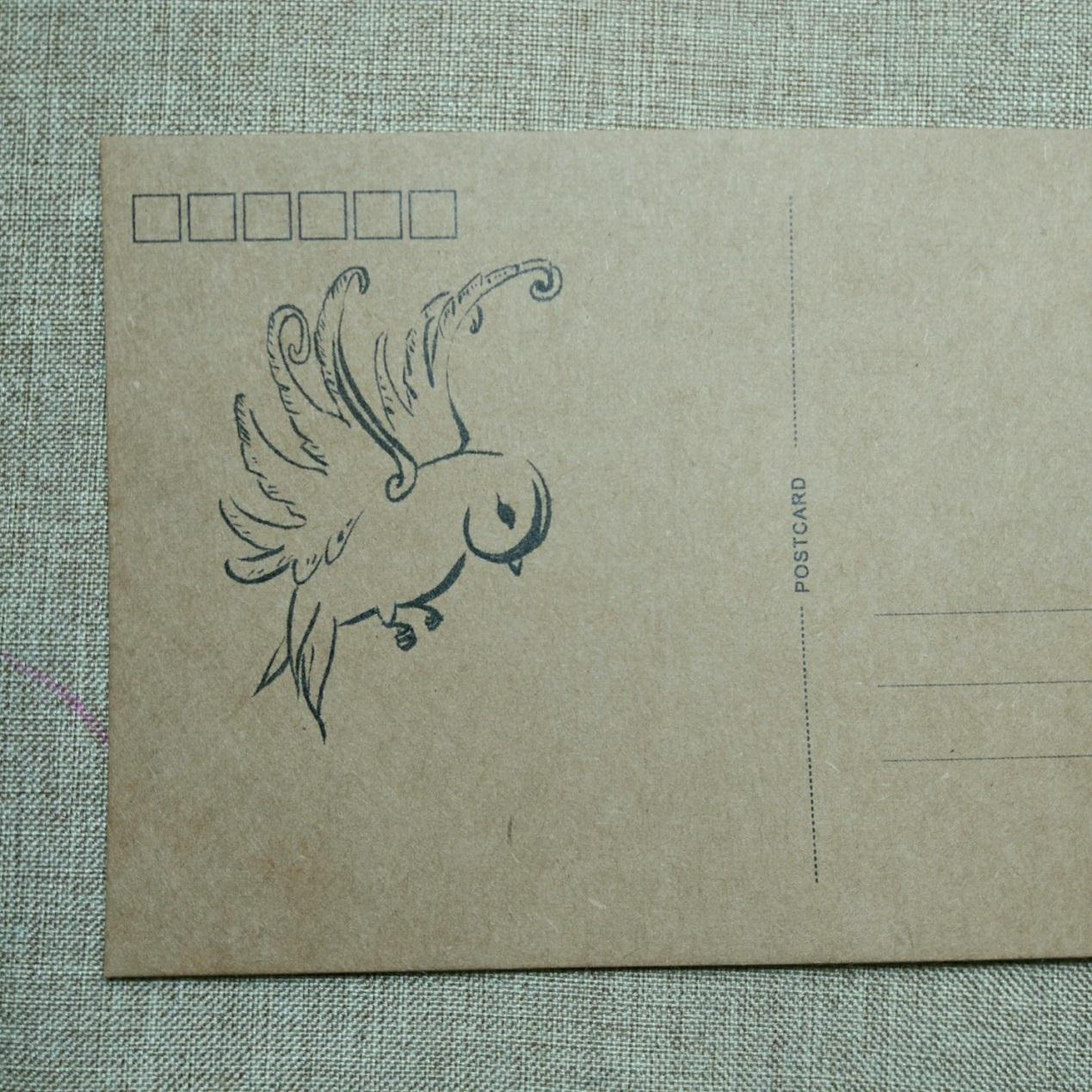 宋宋教你画漂亮的动物水彩画―小鸟明信片的绘制图解