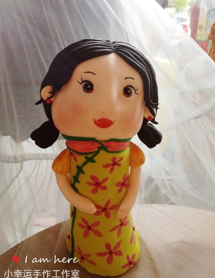 传祺牌的中国风儿童橡皮泥 小娃娃玩偶制作教程