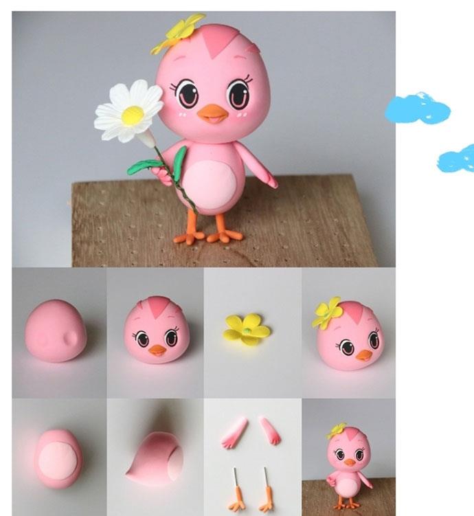 萌鸡小队的超可爱小鸡儿童橡皮泥 玩偶制作方法
