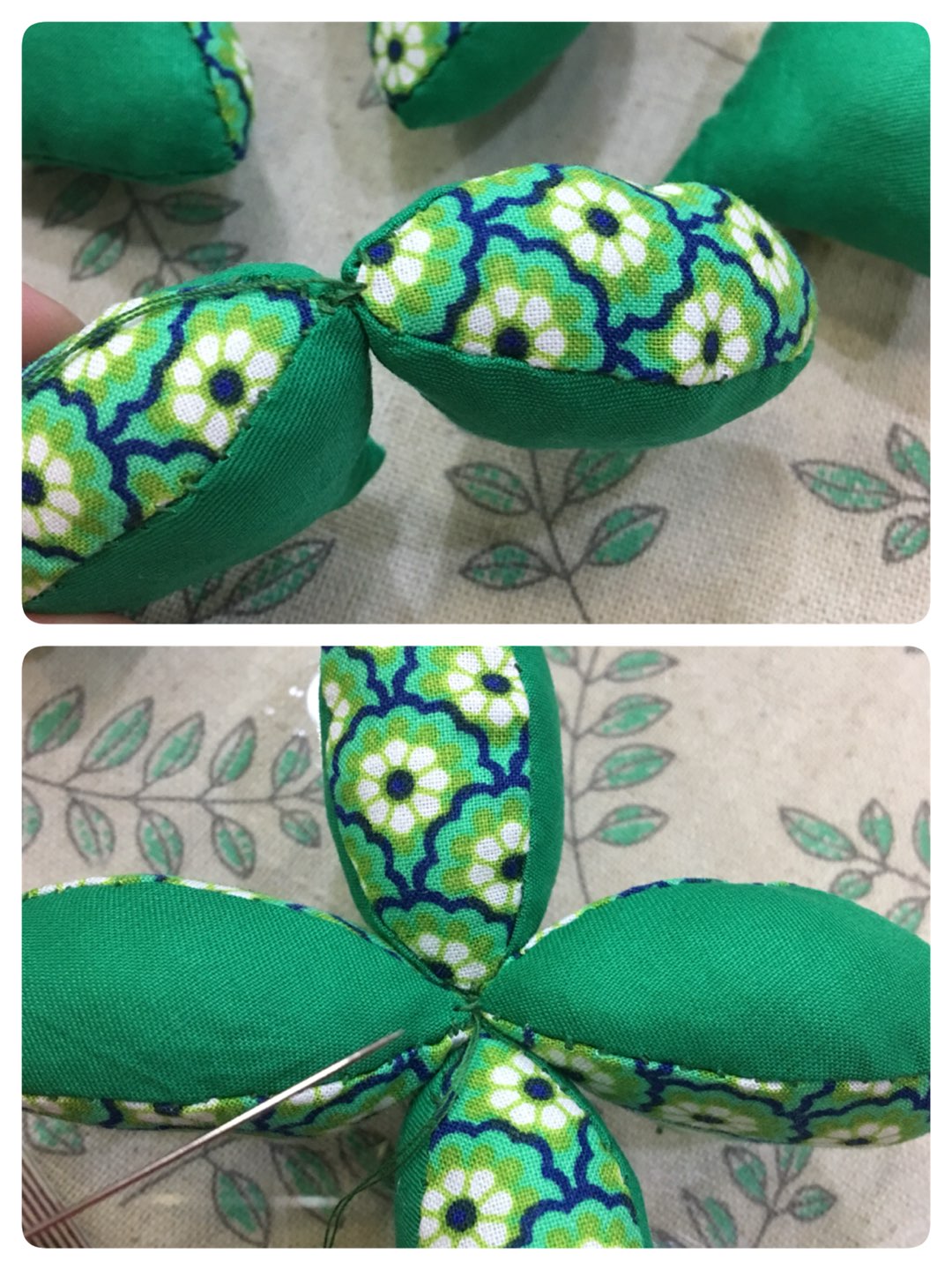 手工布艺作品教程 三月三绣球的做法╭★肉丁网