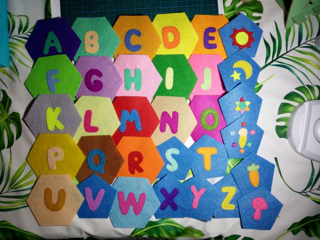 跨境毛毡布无纺布彩色数字英文字母儿童diy手工制作材料包50个-阿里巴巴