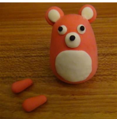 幼儿园粘土最简单作品手工制作小熊的方法图解