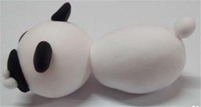 幼儿粘土制作熊猫的方法图解