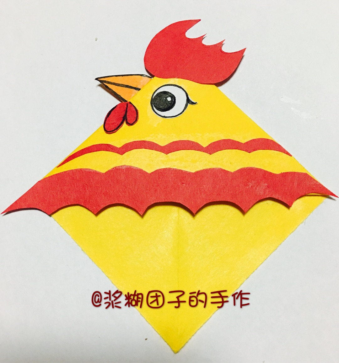 折纸教程-漂亮的大公鸡！|diy|手工制作|折纸_新浪新闻