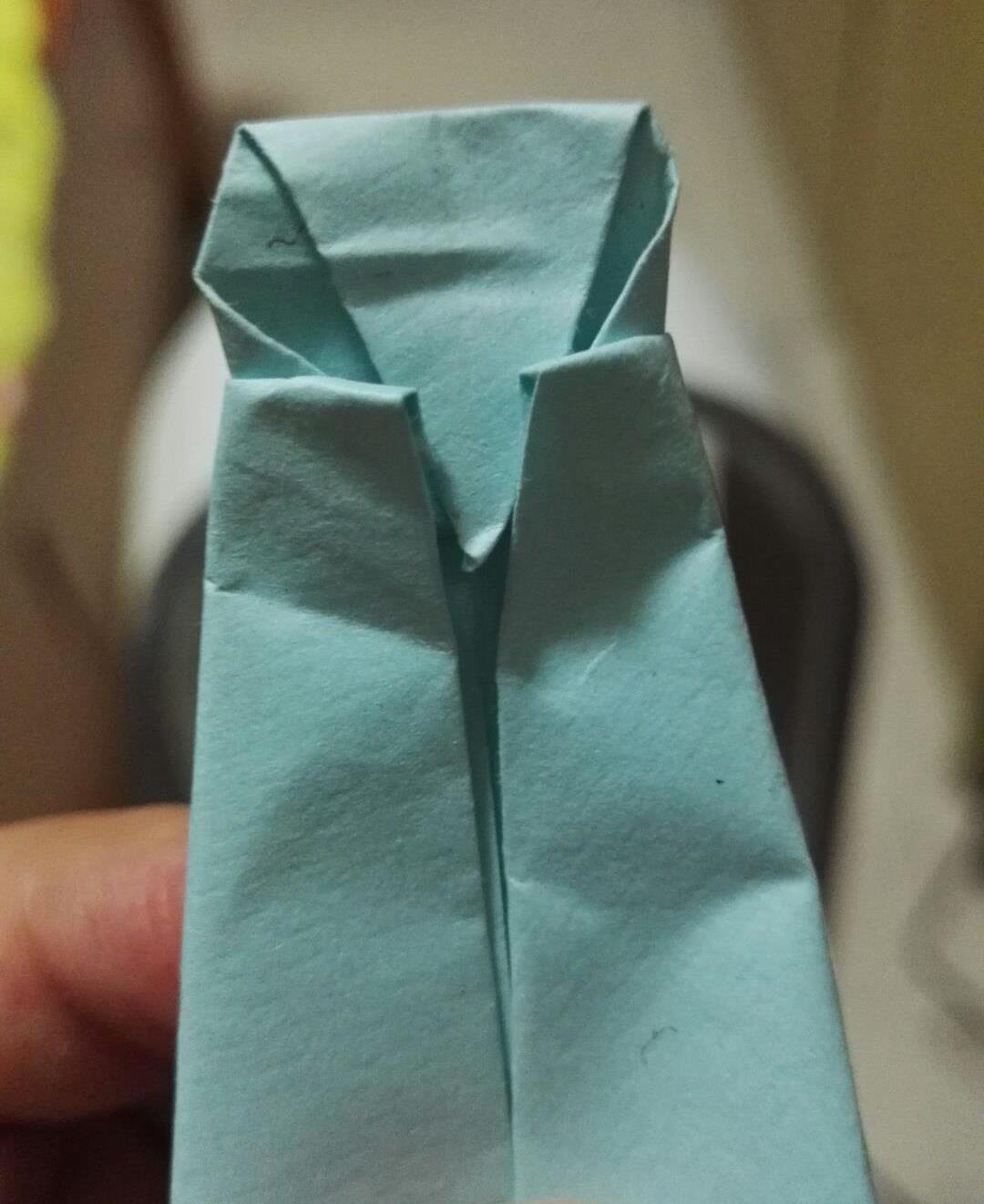 手工折纸作品 小领带的折法图解教程