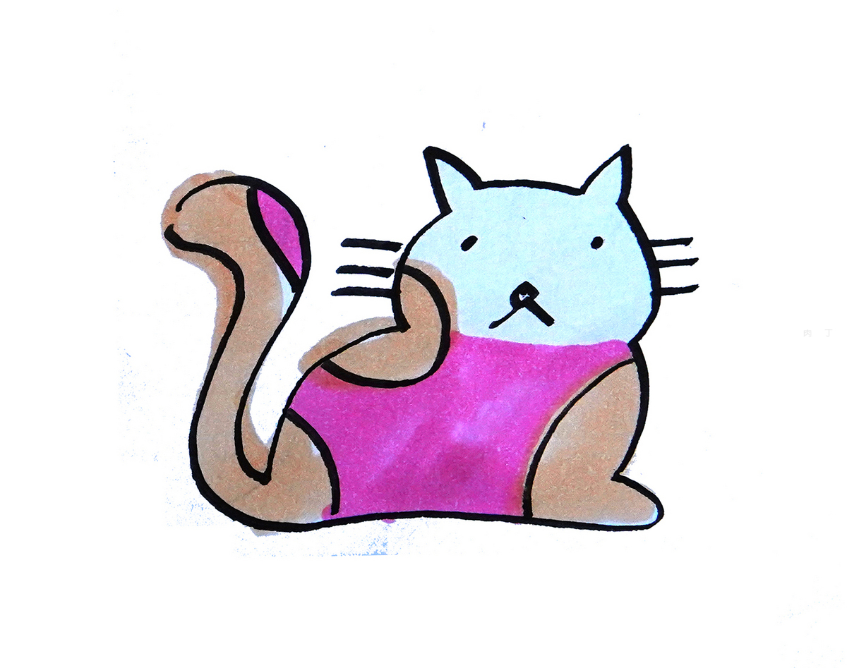 简笔画猫插画图片素材-编号40227856-图行天下