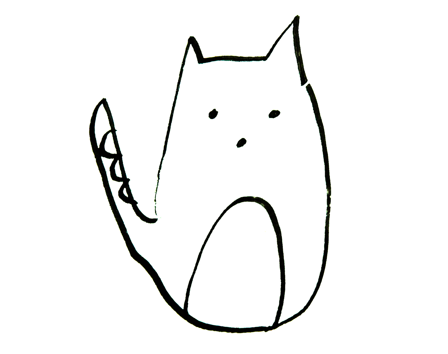 怎么画小猫的画法教程 简单简笔画步骤 肉丁儿童网