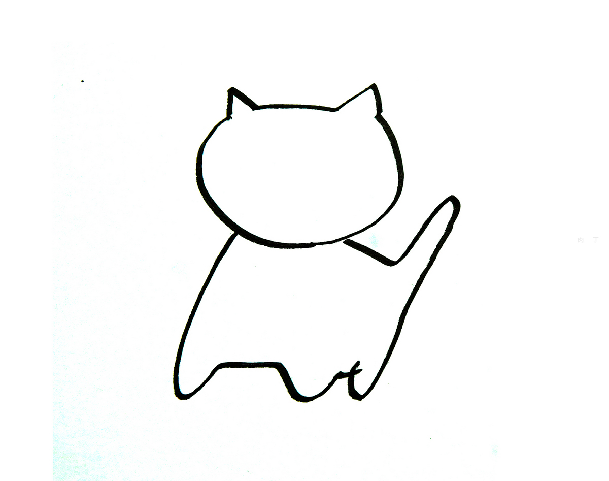 怎么画小猫的画法教程 简单简笔画步骤 咿咿呀呀儿童手工网