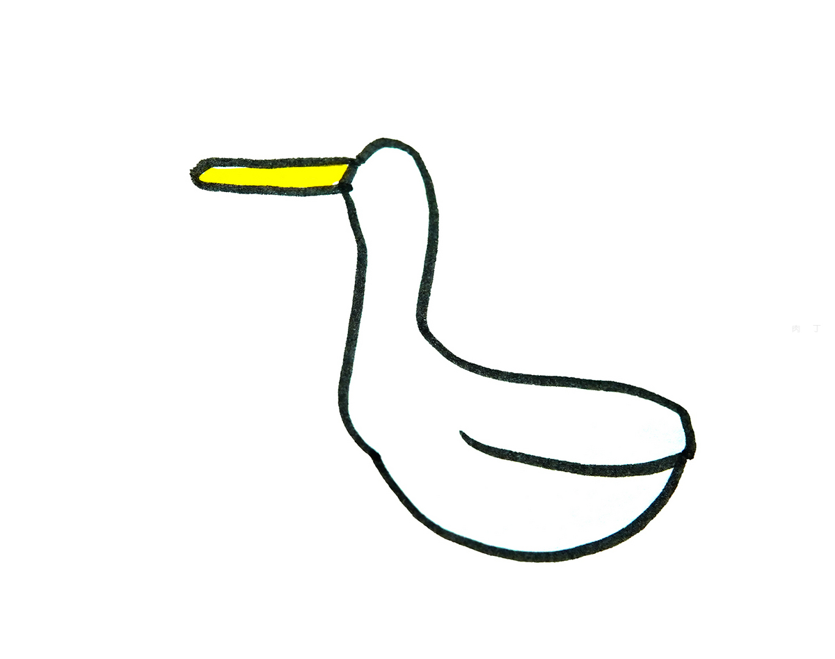 幼儿园动物卡通画 如何画小鸭子的步骤图 肉丁儿童网