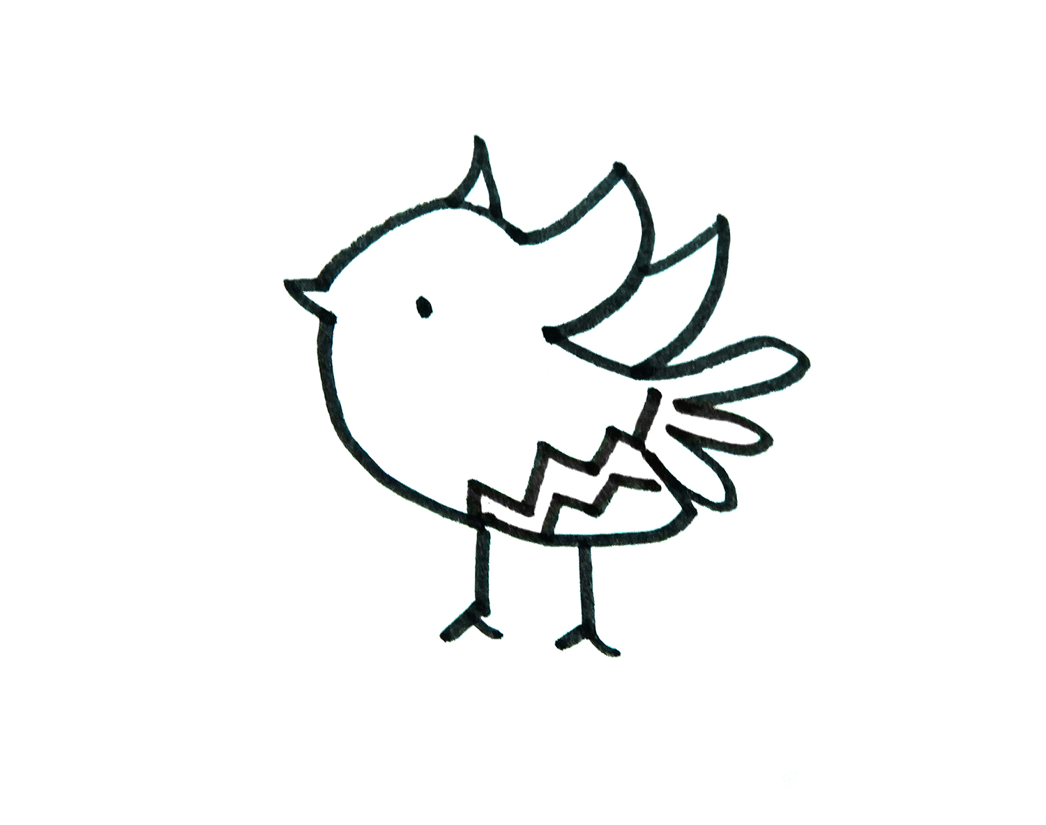 一步一步教你画小鸟的画法步骤 儿童简笔画图片（黄河母亲简笔画怎么画） - 有点网 - 好手艺