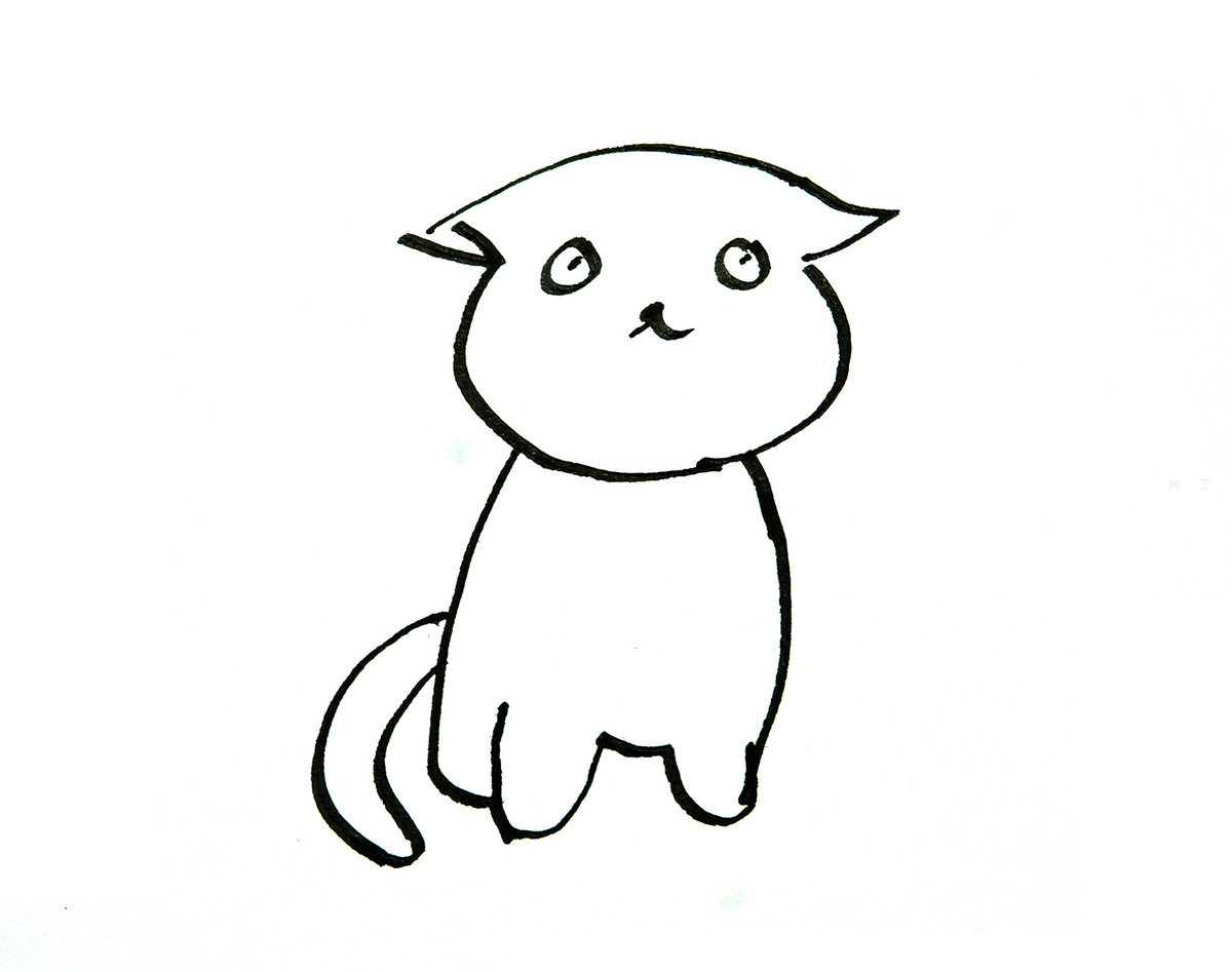 可爱小猫咪简笔画图片大全 儿童学画画_猫简笔画