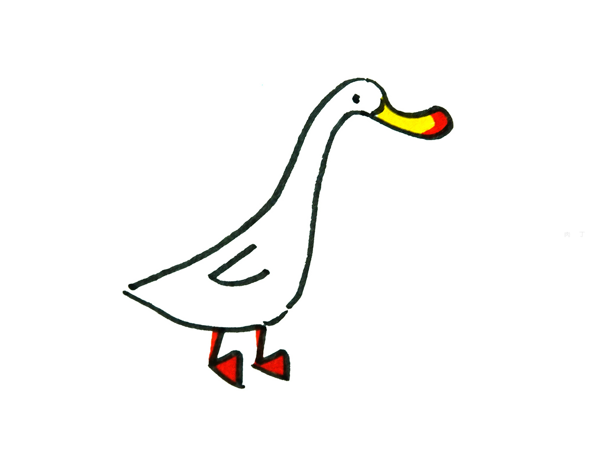 小动物简笔画图片大全:小鸭子简笔画(3),动物简笔画_小鸭子儿童乐园