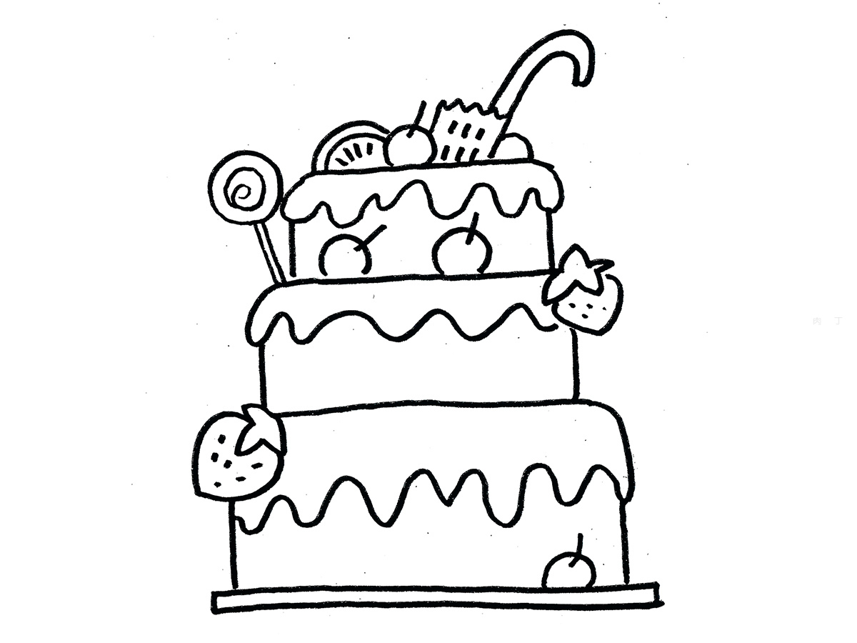 4-6岁儿童画教程 简单小蛋糕的画法图解（燕子简笔画大全） - 有点网 - 好手艺