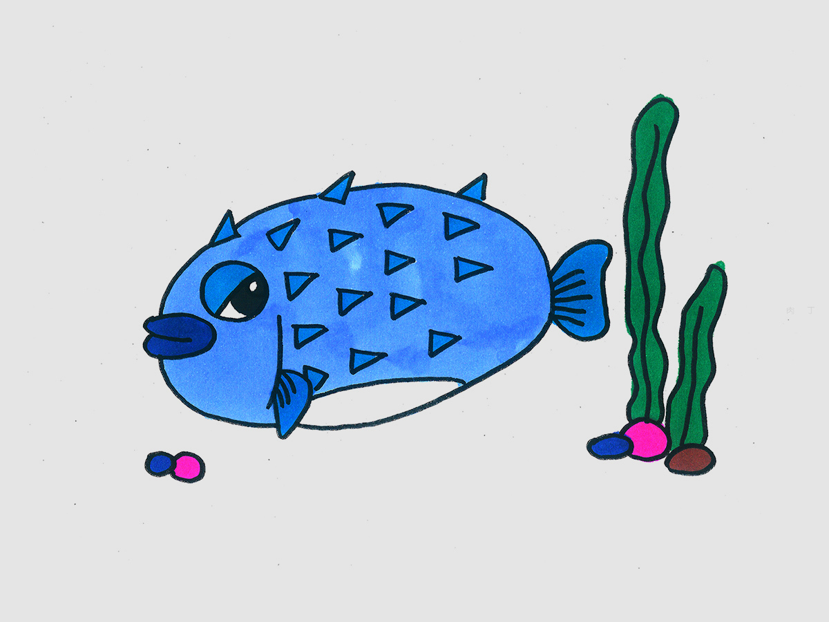 儿童画鱼怎么画?儿童画鱼的画法 - 学院 - 摸鱼网 - Σ(っ °Д °;)っ 让世界更萌~ mooyuu.com