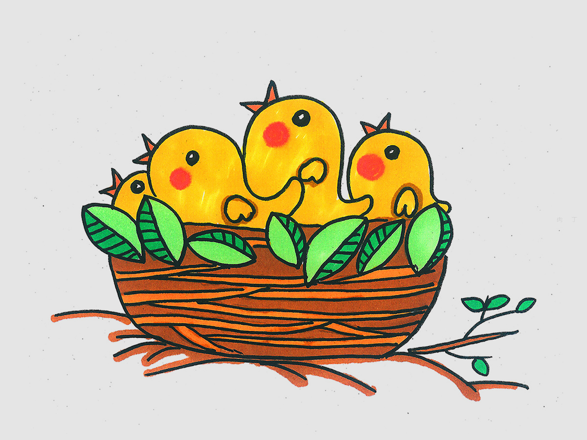 教育小鸡的鸡妈妈简笔画画法图片步骤💛巧艺网