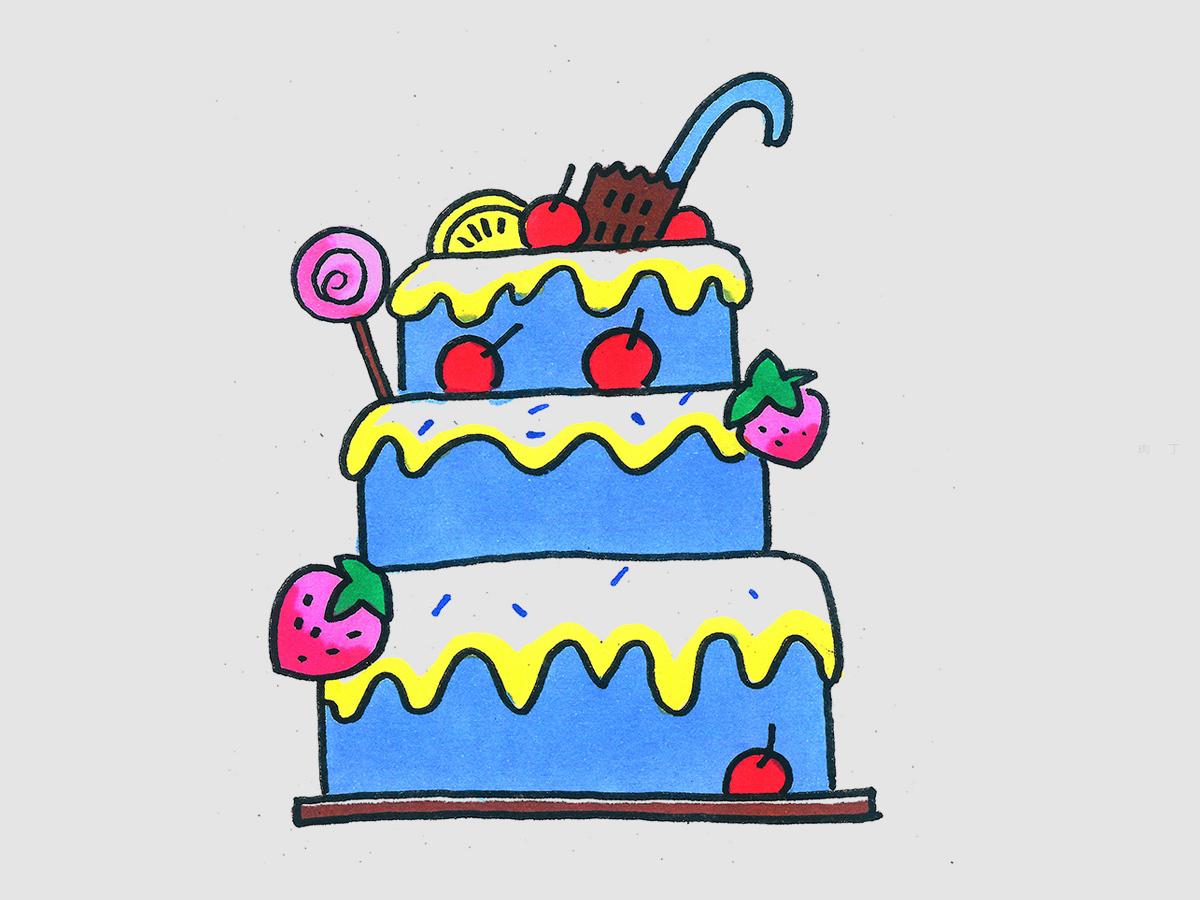 4-6岁儿童画教程 简单小蛋糕的画法图解（燕子简笔画大全） - 有点网 - 好手艺