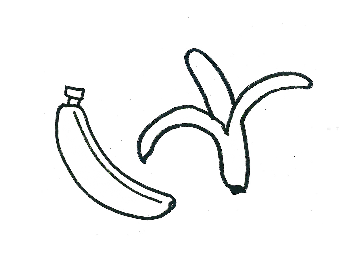 简笔画香蕉的画法图解教程 - 有点网 - 好手艺