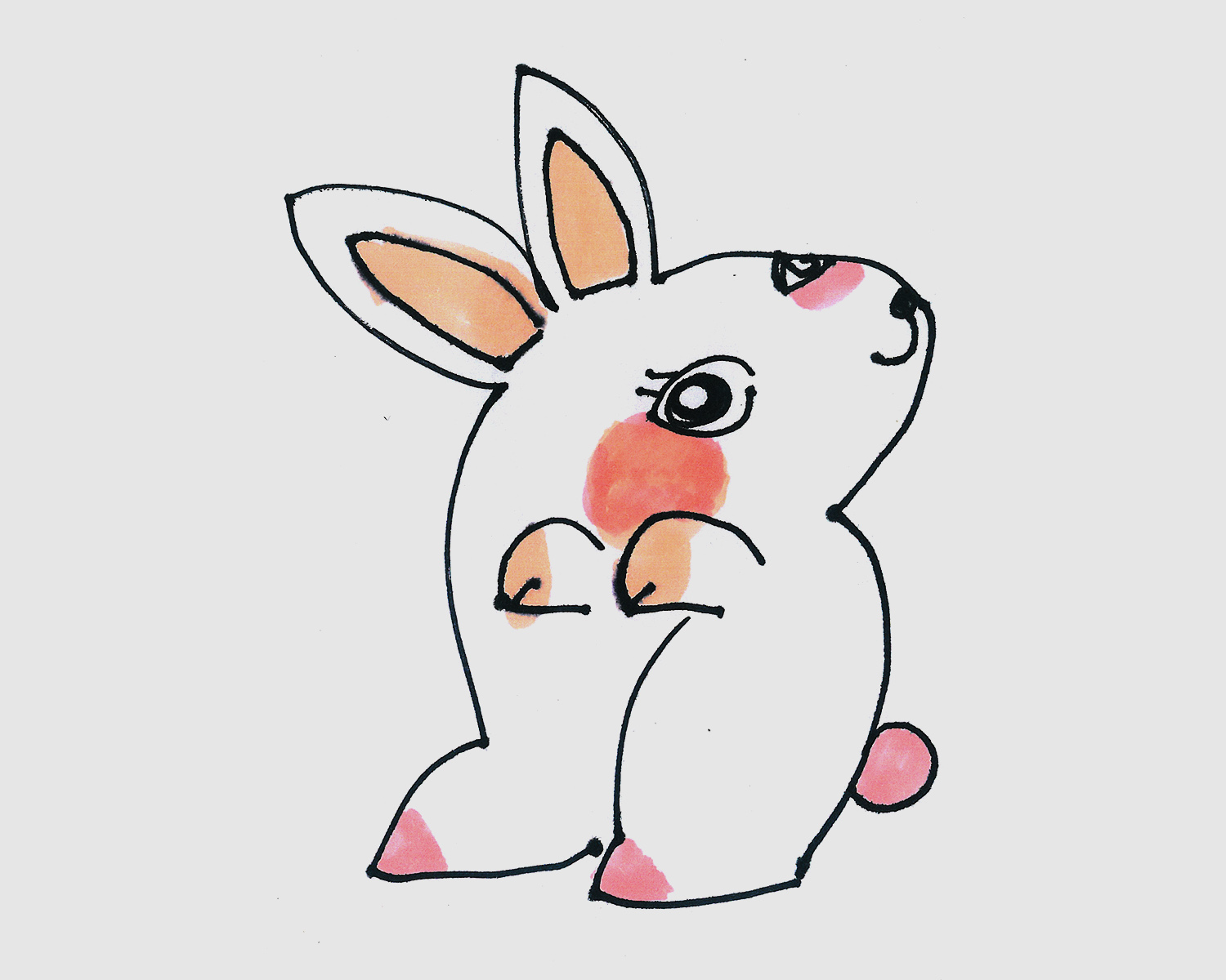 可爱简笔画兔子画法图片步骤（全国正规儿童绘画比赛有哪些） - 有点网 - 好手艺