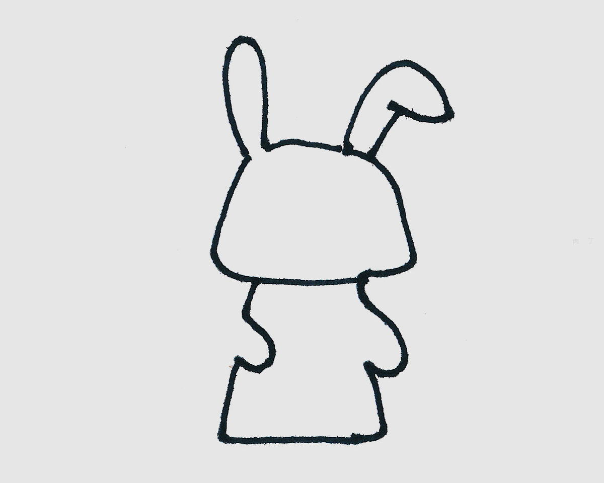 七八岁儿童简笔画优秀作品 带颜色小小白兔怎么画💛巧艺网