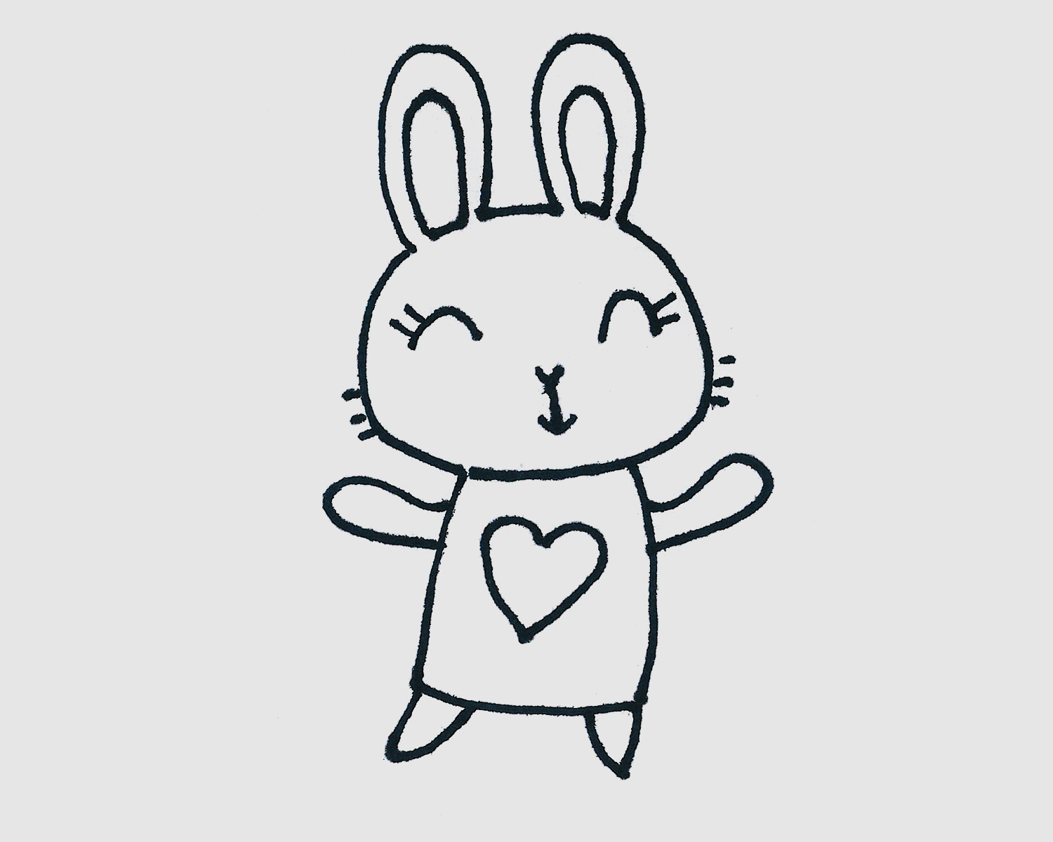 小兔子简笔画画法图片步骤（动物画画作品儿童画） - 有点网 - 好手艺