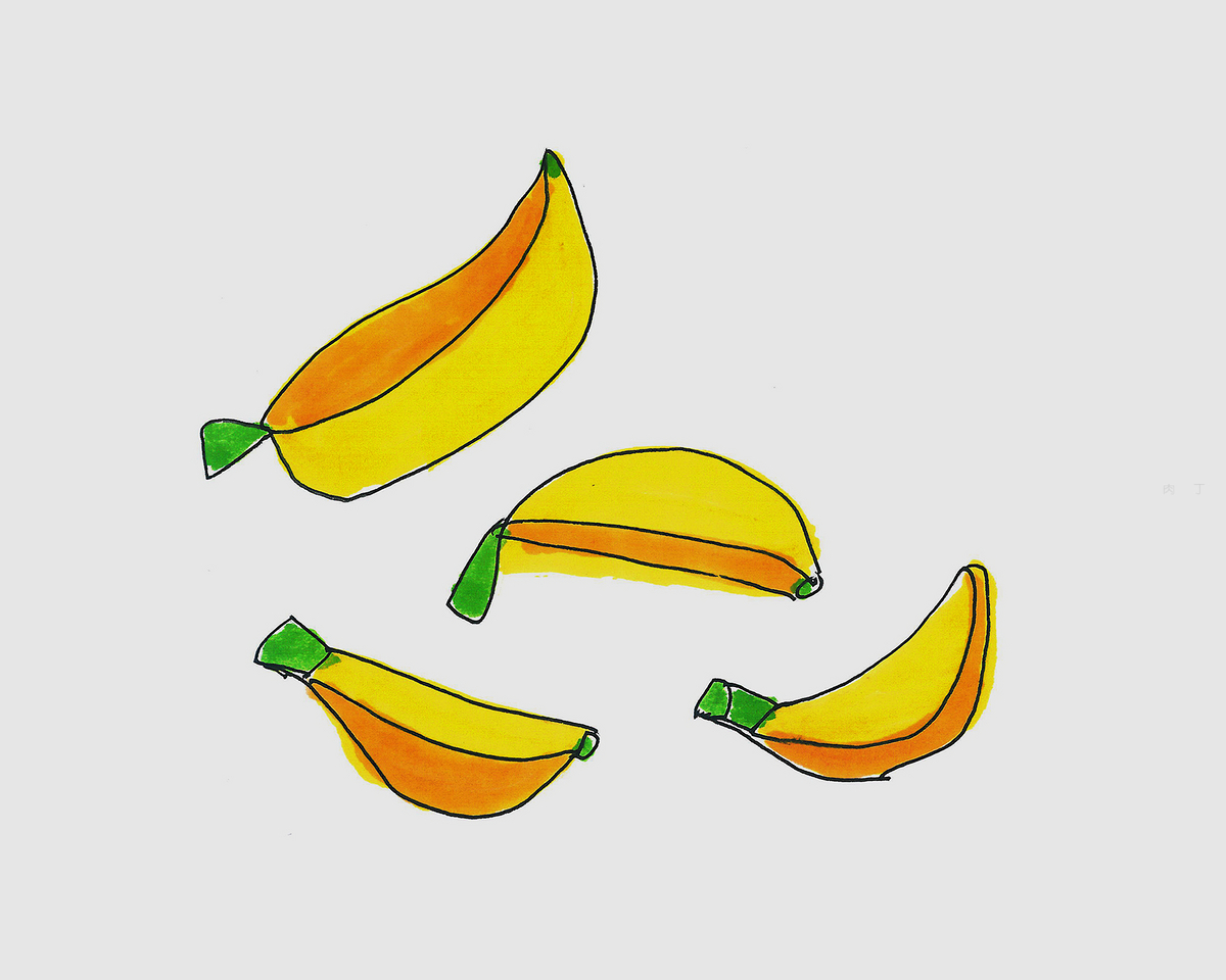 手绘练习-香蕉|插画|插画习作|李步云 - 原创作品 - 站酷 (ZCOOL)