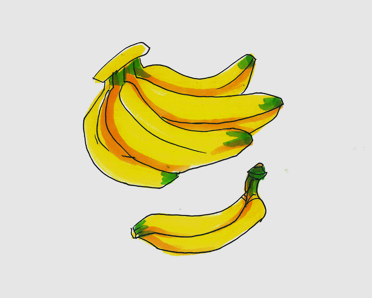 彩铅香蕉表现步骤图|纯艺术|彩铅|一叶手绘 - 原创作品 - 站酷 (ZCOOL)