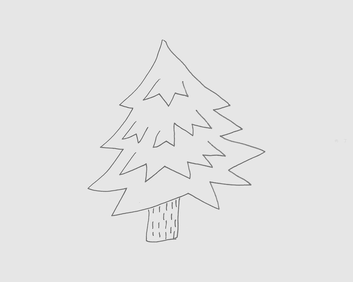 儿童圣诞树简笔画步骤 肉丁儿童网