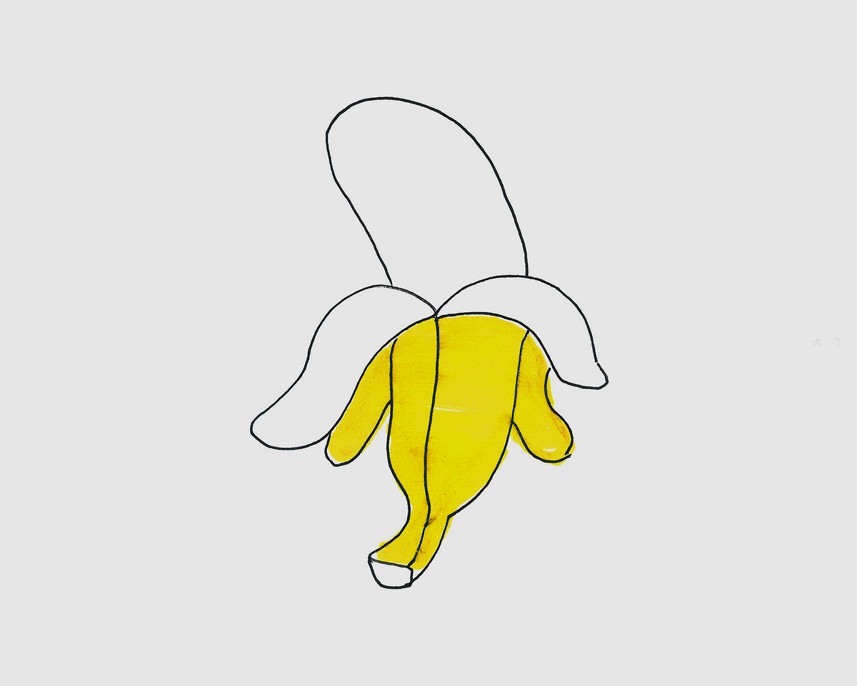 剥皮的香蕉简笔画画法图片步骤（飞行员简笔画图片大全） - 有点网 - 好手艺