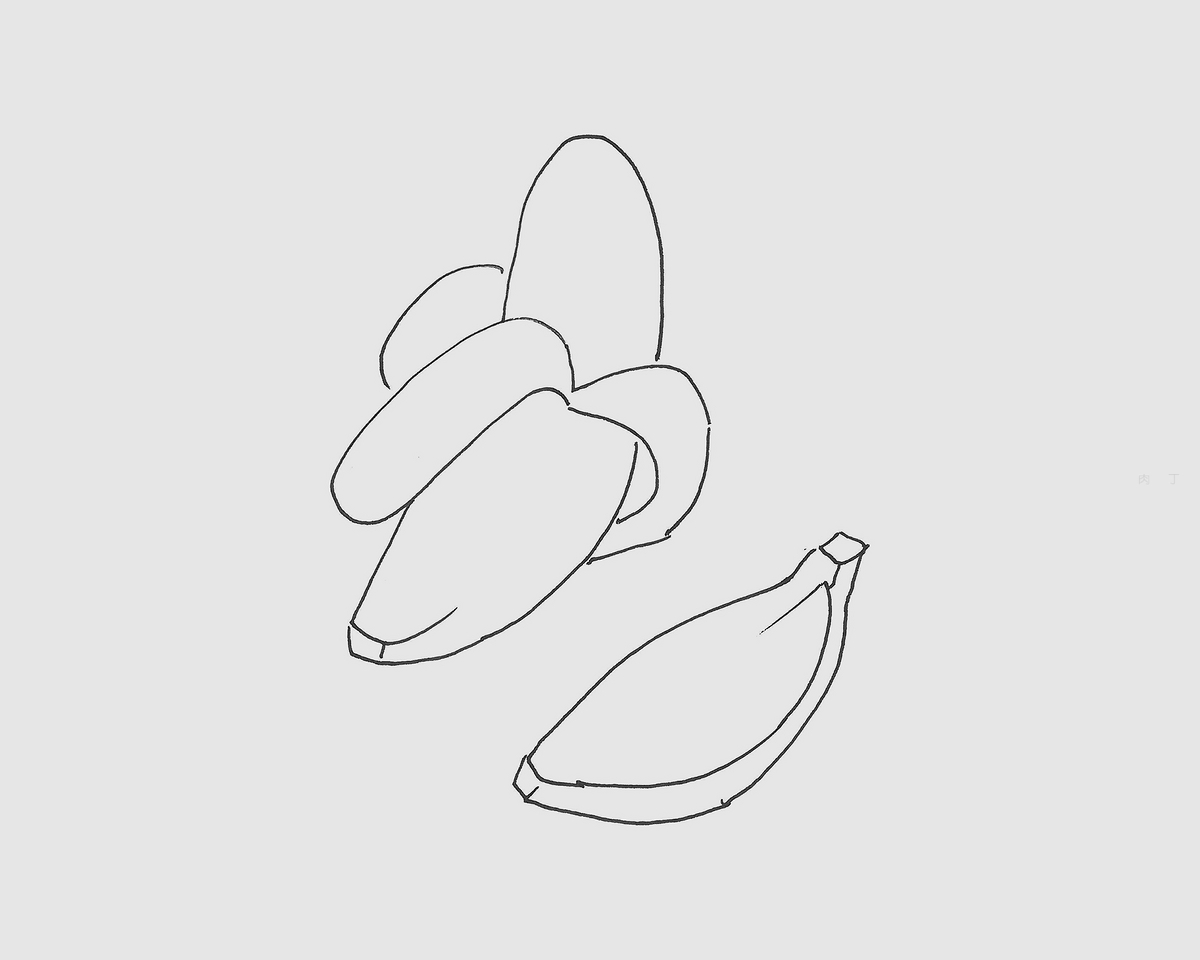 6-7岁儿童简笔画作品 可爱小香蕉的画法图解教程（幼儿园学画画简单动物） - 有点网 - 好手艺