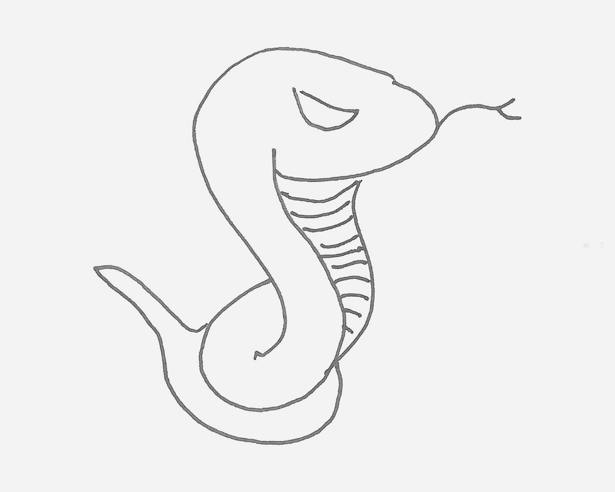 少儿3-6岁画画 创意简笔画蛇的画法步骤图 咿咿呀呀儿童手工网