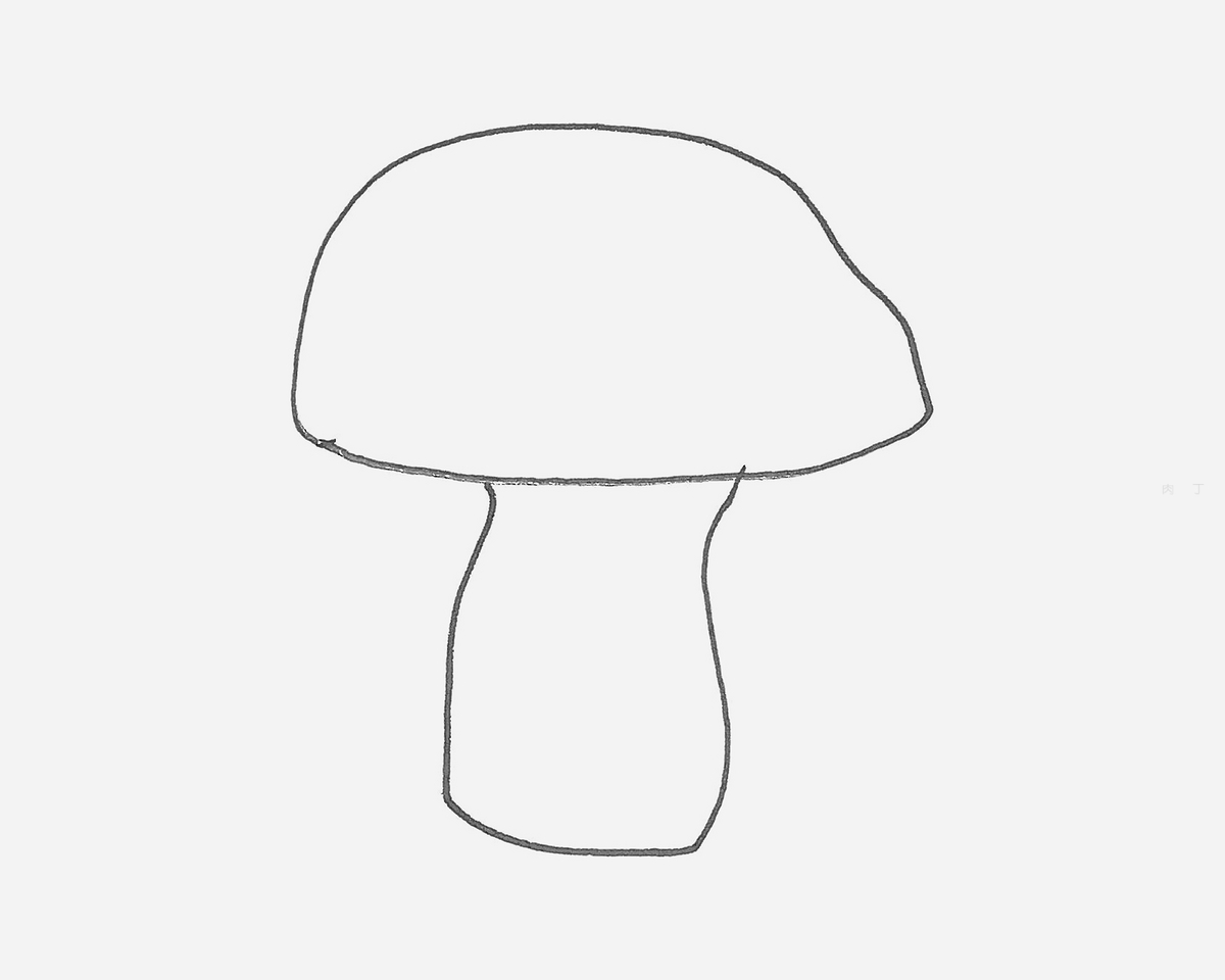 红色蘑菇简笔画画法图片步骤（简笔画水果图片大全彩色） - 有点网 - 好手艺