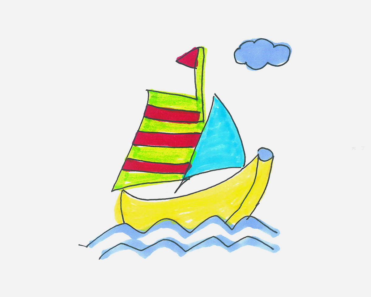 轮船简笔画 儿童学画轮船_轮船简笔画