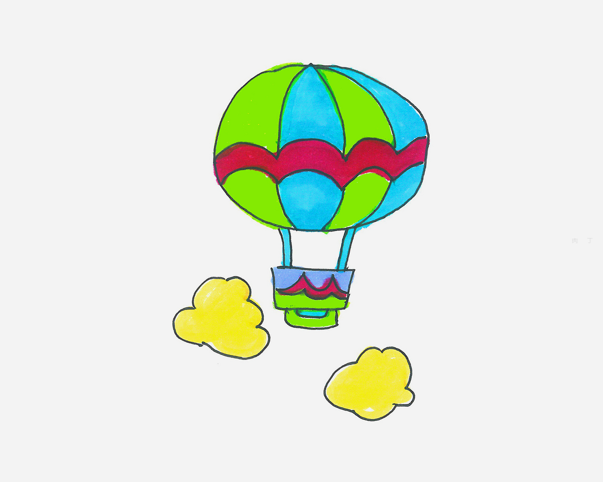 手绘卡通矢量热气球素材免费下载 - 觅知网