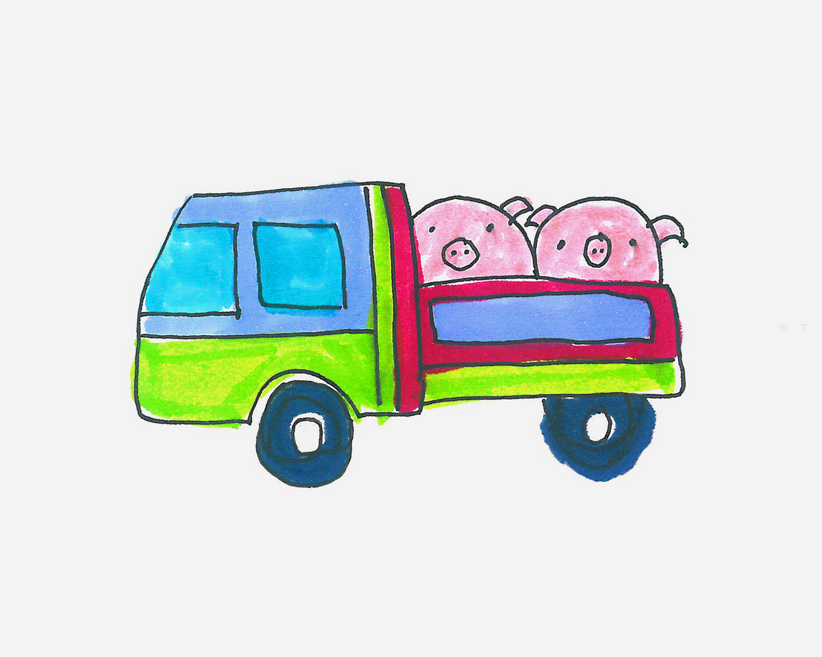 2岁宝宝简笔画车子卡车 2岁宝宝简笔画 小汽车 | 抖兔教育