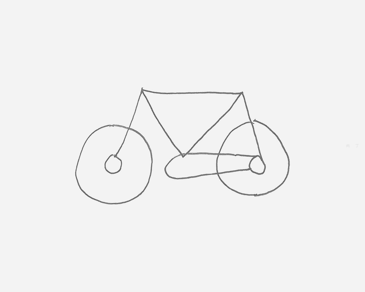 自行车简笔画 自行车简笔画简单又漂亮 - 水彩迷