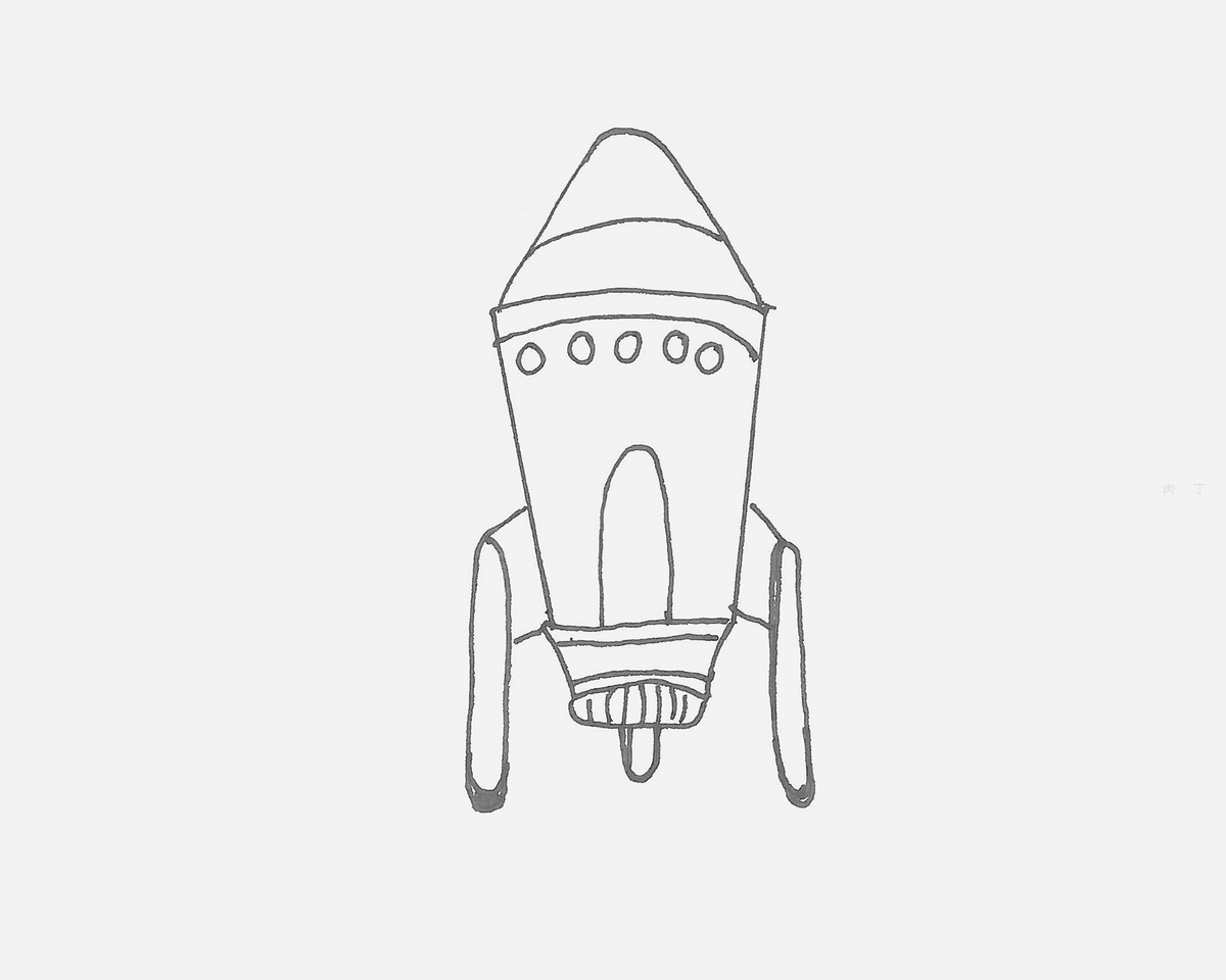 升空的宇宙飞船简笔画画法图片步骤（菊花的简笔画） - 有点网 - 好手艺