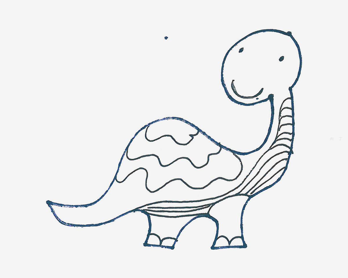 简单涂鸦大全 简笔画恐龙的画法图解教程 咿咿呀呀儿童手工网