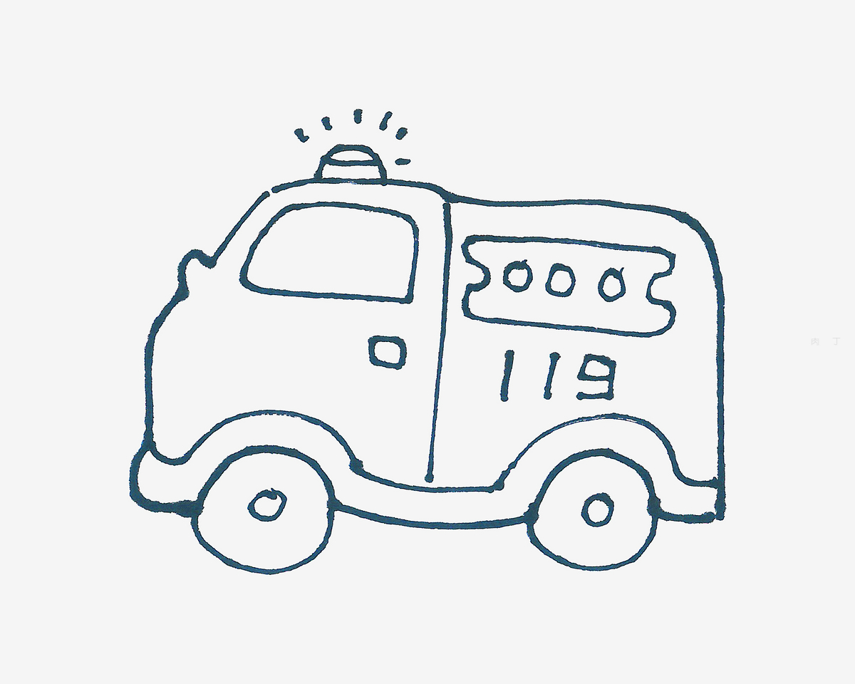 五六岁儿童画优秀作品 小消防车怎么画简单又好看 - 有点网 - 好手艺