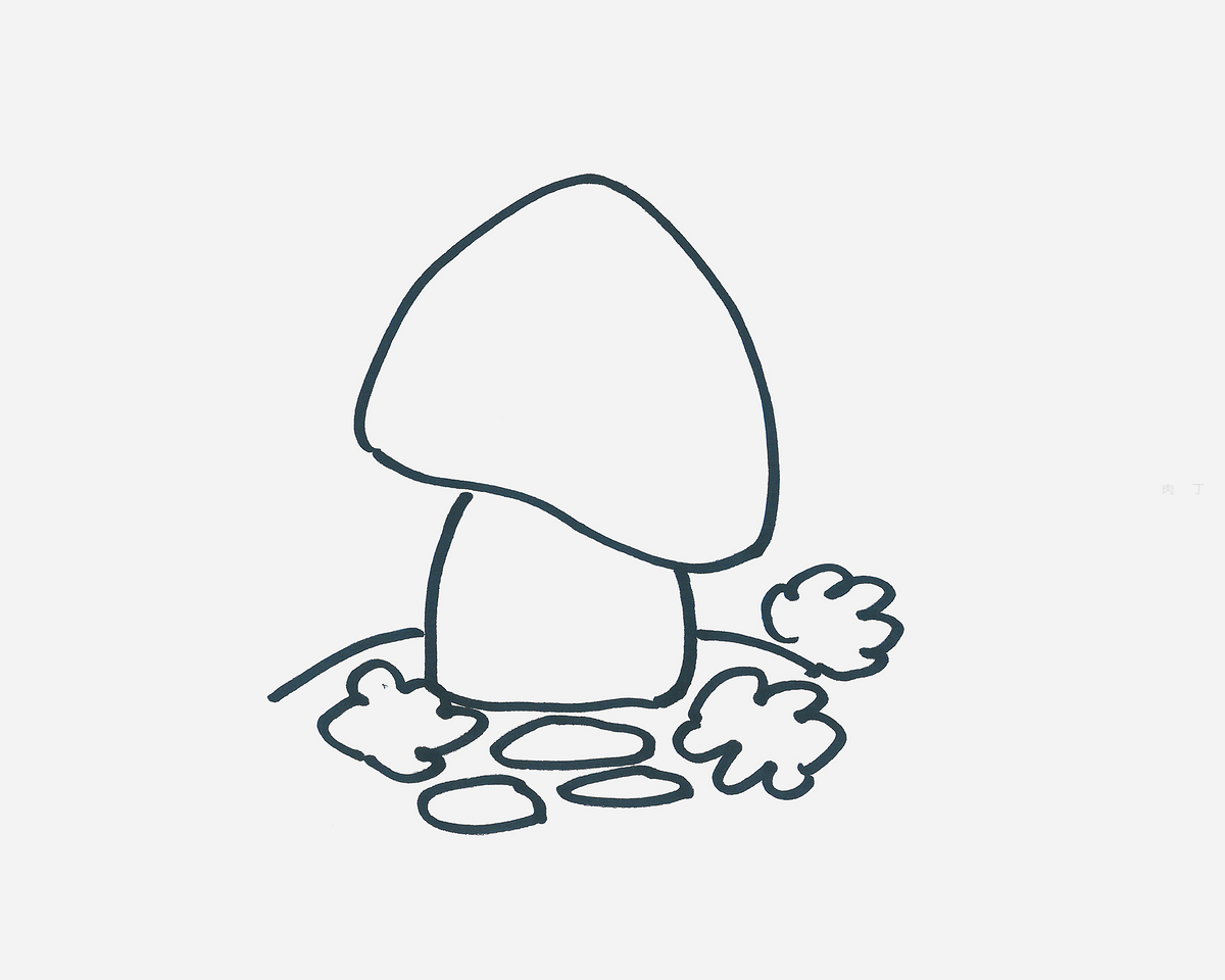 可爱小蘑菇简笔画画法图片步骤（分析儿童画 解读儿童心理） - 有点网 - 好手艺