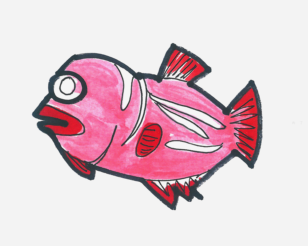 可爱小鱼简笔画画法图片步骤（儿童学习绘画的好处） - 有点网 - 好手艺