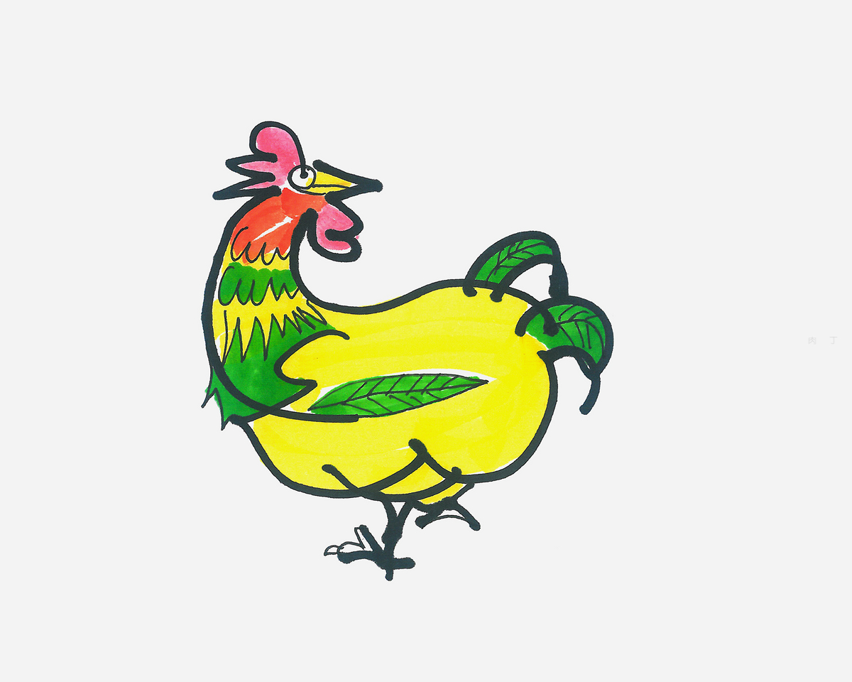 学画简笔画，大公鸡的画法教程 - 有点网 - 好手艺