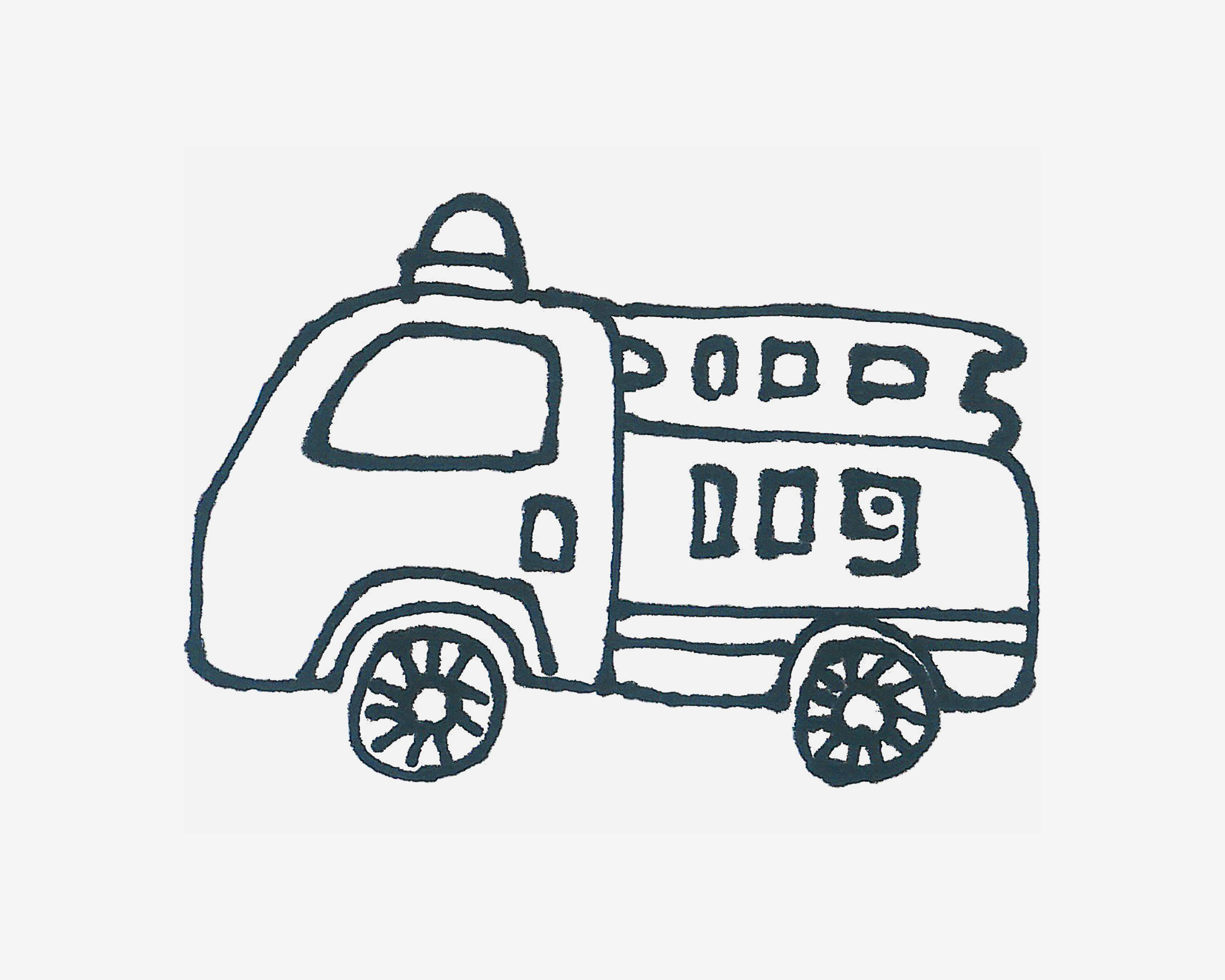 5-6岁儿童画教程 色彩小消防车怎么画简单又好看💛巧艺网