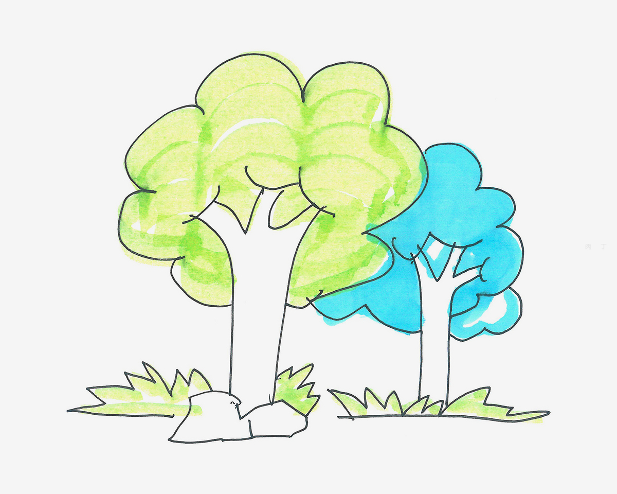 植树节大树简笔画画法图片步骤💛巧艺网