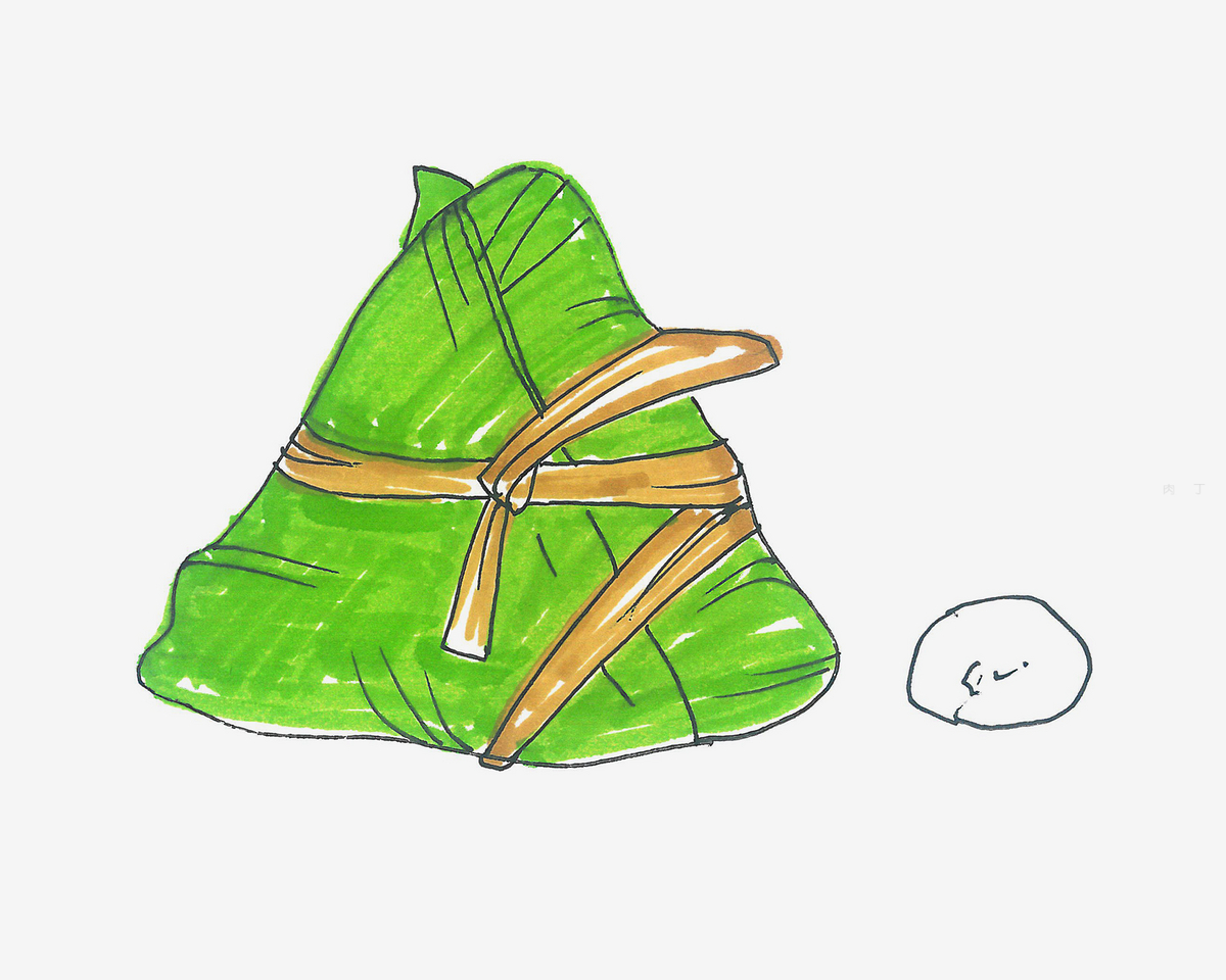 端午节粽子简笔画画法图片步骤（儿童春天的绘画） - 有点网 - 好手艺