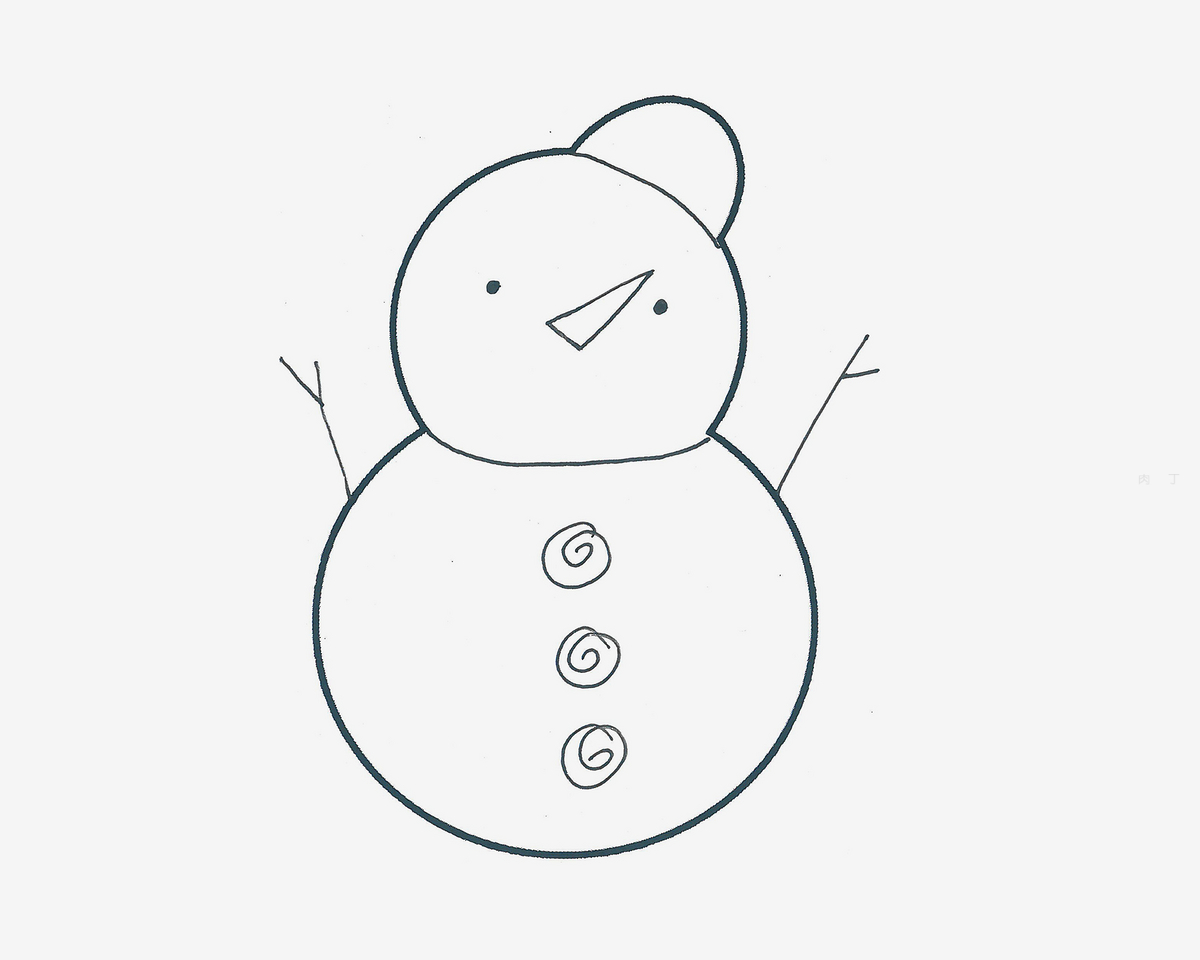 冬天雪人简笔画画法图片步骤（面包简笔画图片大全） - 有点网 - 好手艺
