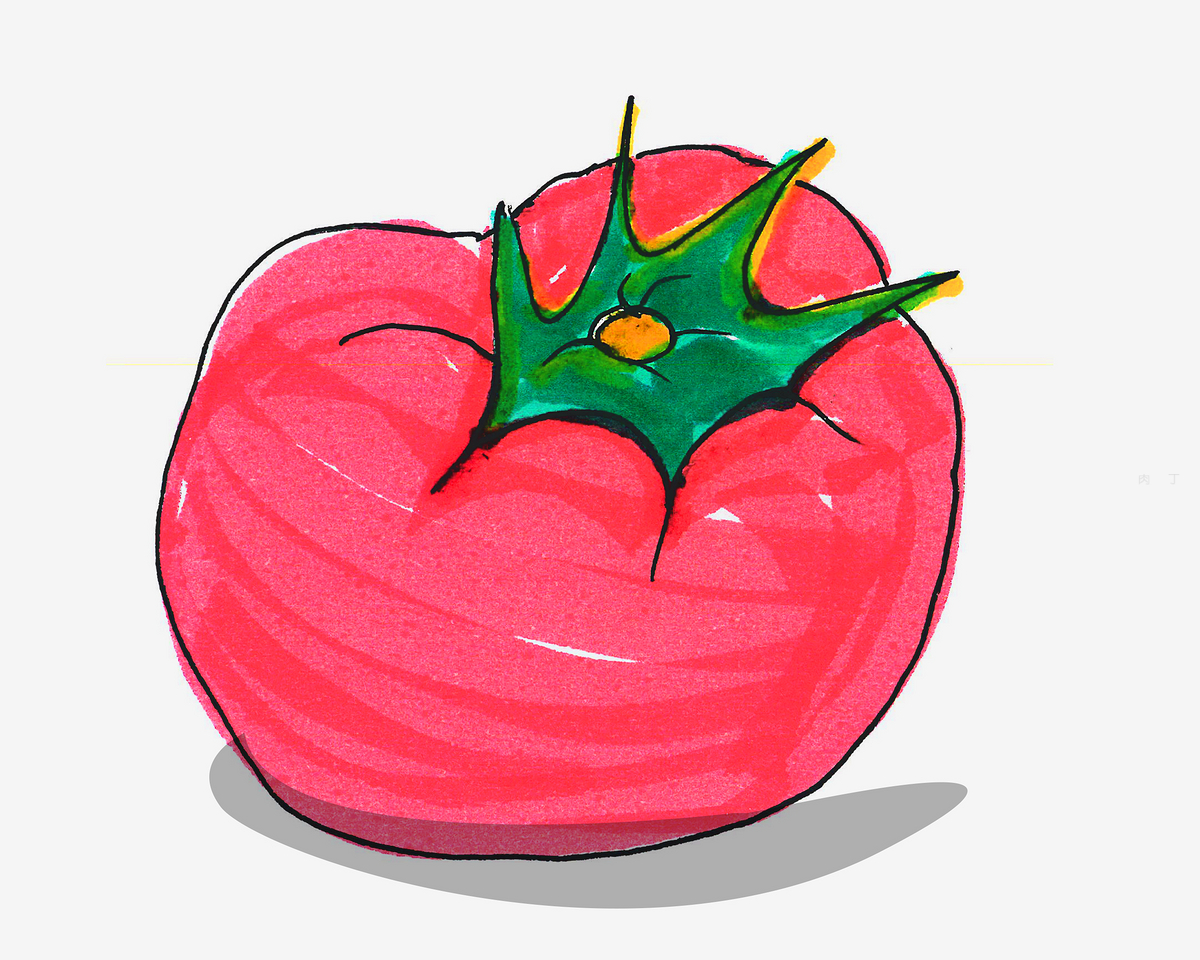 西红柿简笔画步骤 - 有点网 - 好手艺