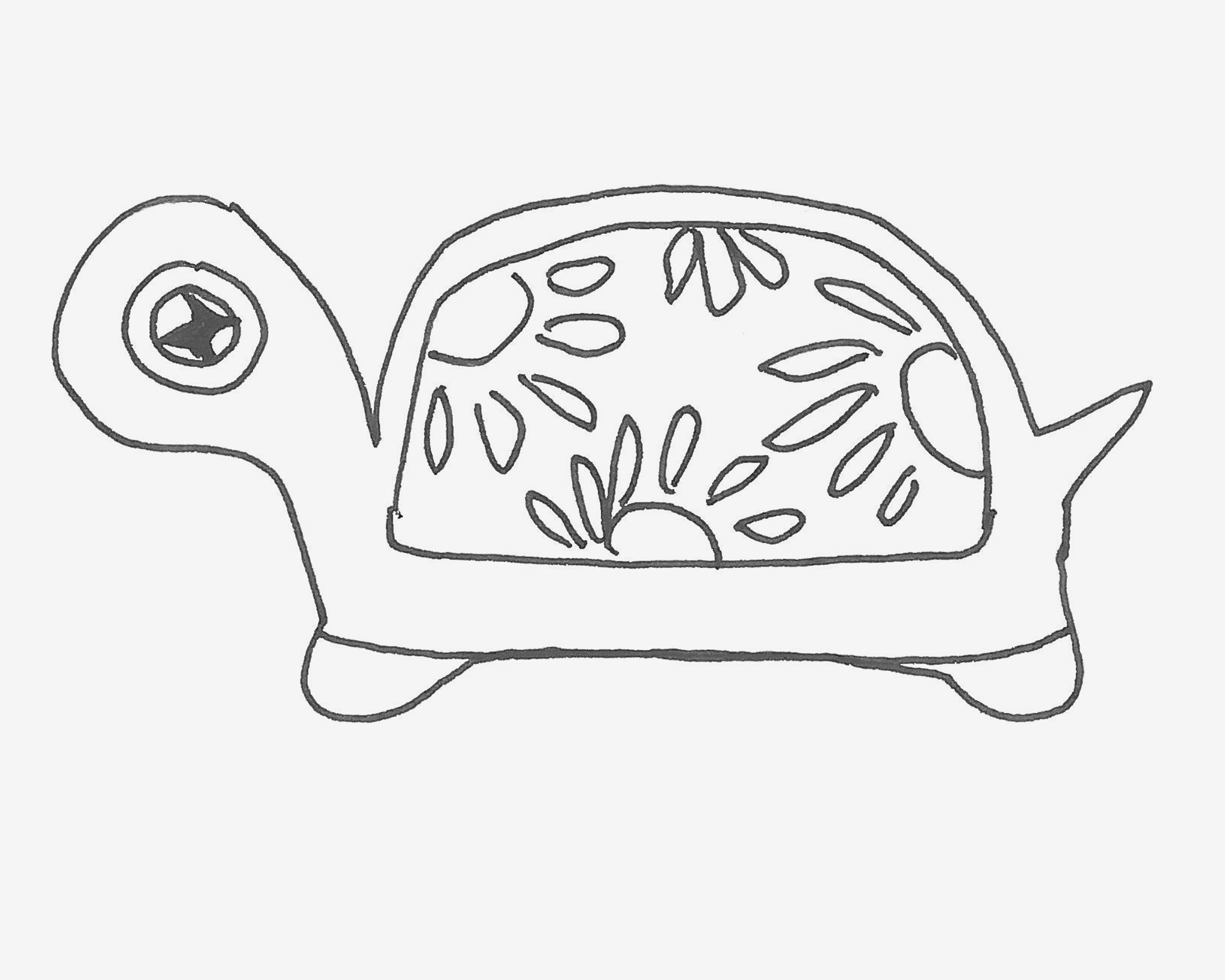 两种可爱卡通乌龟简笔画画法图片步骤（儿童绘画南瓜） - 有点网 - 好手艺